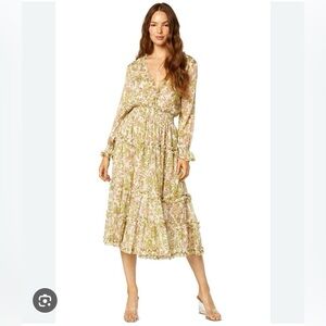 MISA Los Angeles Nora Dress “Green Goddess” – Size S – Very Good Condition